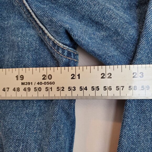 Warp + Weft Denim Trucker Jacket Indigo Adult Med Corduroy Chore Cabin Retro - Picture 12 of 14